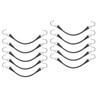10Pcs Tie Down Cords,10in Bungee Cords, Black Rubber Heavy Duty