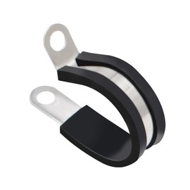 HXH 10PCS 1 Inch Heavy-Duty Insulated Cable Clamps, Accessories Included,Stainless Steel Insulated Clamps for Professional Use