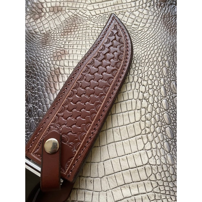 Carl Thomas Leathers Custom Leather Knife Sheath Fits Buck 120
