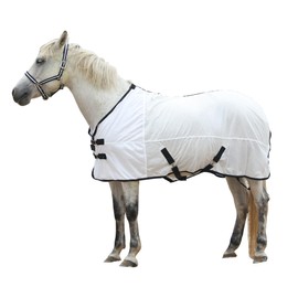 LEAFOREST Horse Mesh Fly Sheet Standard Neck Summer Rug White 69"