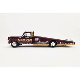ModelToyCars 1970 Ford F-350 Ramp Truck - Tasca Ford, Burgundy - Acme A1801415 - 1/18 Scale Diecast Car