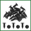 Motoforti 20pcs Black Car Plastic Rivets Trim Fastener Door Clips