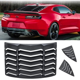 Bonbo Rear & Side Window Louvers Cover For 10-15 2011 2012 2013 2014 Chevy Camaro