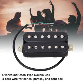 Guitar Pickup, 50mm Electric Guitar Pickup Alnico 5 Magnet Humbucker Pickup Adjustable Double Coil Electric Guitar Pickup Practical Accessory for 6 String Electric Guitar Bass