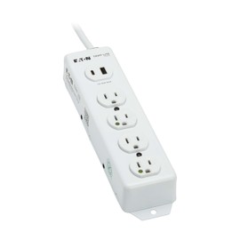 Tripp Lite Eaton Medical Hospital Power Strip with 2 USB Charging Ports, 4 Outlets + 15ft Cord, UL 1363 Certified Power Strip, Wall & Under-Desk Mount, Lifetime Manufacturer's Warranty (PS-415-HGUSB)