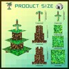 2 Pack Cupcake Stands for Pixel Game Birthday Party Decorations