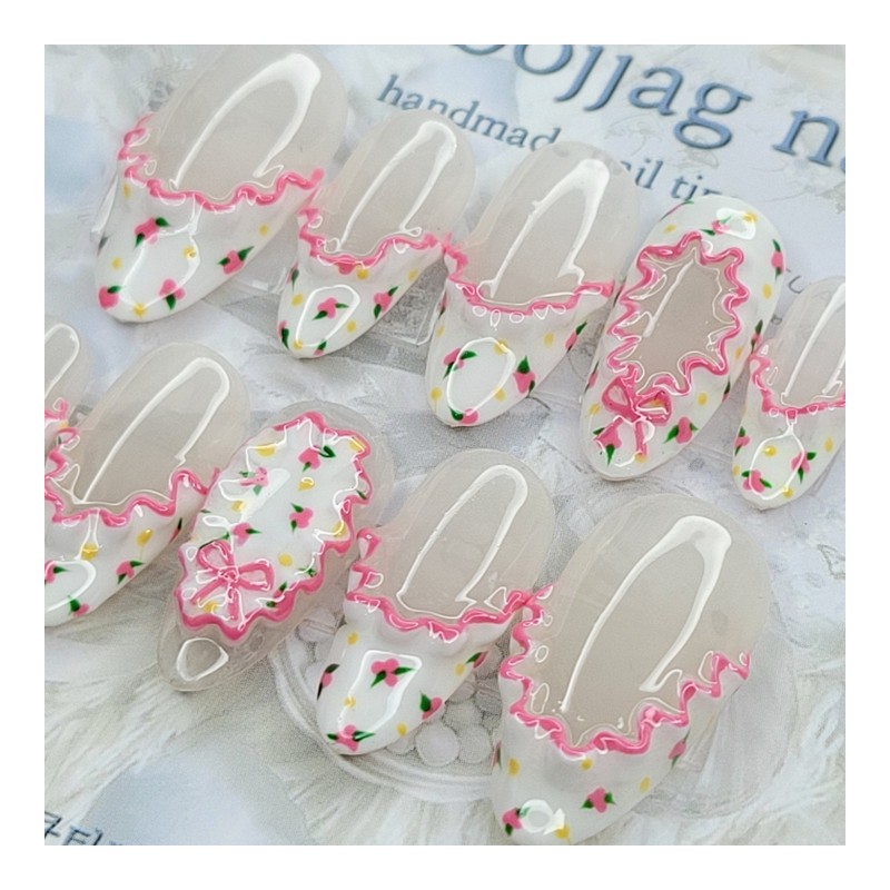 Provence Runner Handmade Nail Tips - Stiletto M / 프로방스