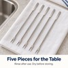 5-Piece Stainless Steel Seafood Fork Set – Dual-Ended Crab, Lobster,