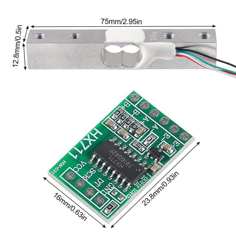 AEDIKO HX711 ADC Converter Breakout Module Digital Load Cell Weight