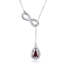 YEESIA Infinity Chain for Women 925 Sterling Silver Infinity Pendant Necklace Cubic Zirconia Irish Infinity Jewelry Gift for Women, Sterling Silver, Cubic Zirconia