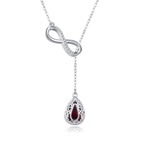 YEESIA Infinity Chain for Women 925 Sterling Silver Infinity Pendant