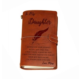SagaSave Graduation Birthday Gifts, For Dad From Daughter Son, Leather Diarybook Presents 100 Pages Notebook Travel Journal For Christmas, Father’s Day Gifts (Type1)