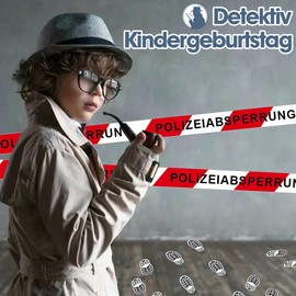 Lichtfroh Police Accessories for Children for Safety Tape for Children's Birthdays and Parties 3 Colours Police Barrier Tape - 10 Metres/Roll, 7 cm Wide, 3 Rolls - Police Theme Decoration