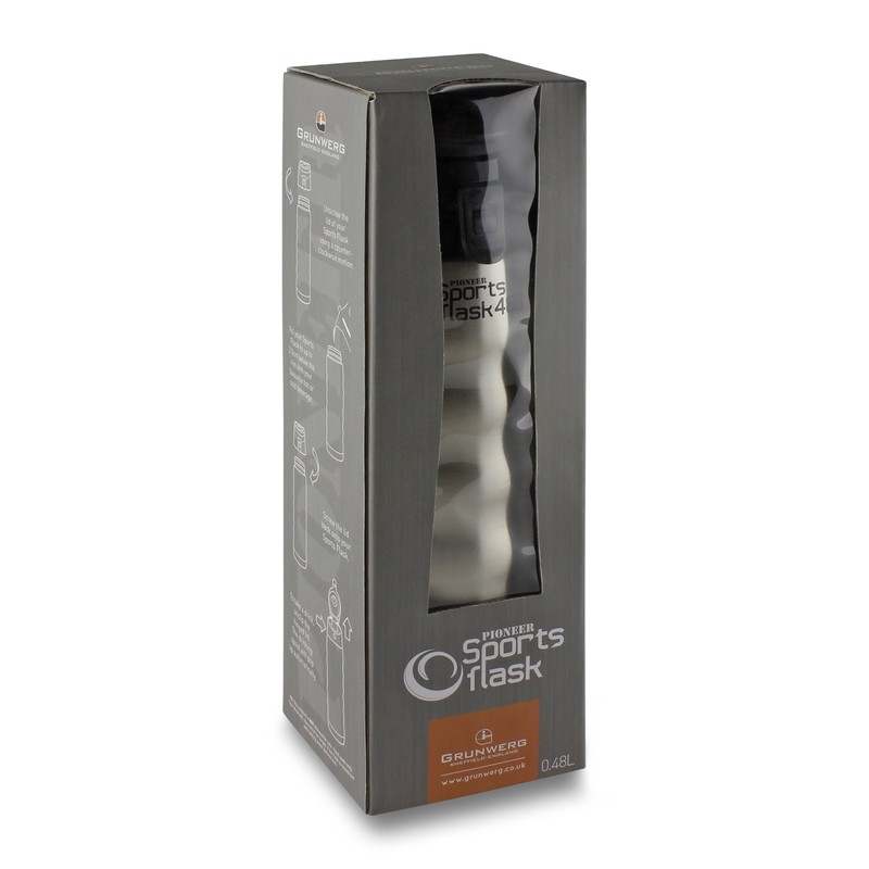 Pioneer Stainless Steel Sports Flask, Double Wall Vacuum Insulated Drinks