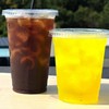 Disposable PET Takeout Cups (10-Pack) for Coffee & Beverages 720ml with Lid 5ea
