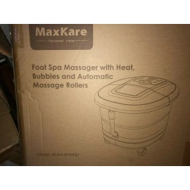 MaxKare XKAM-SPAHQ1 Foot Spa Bath Massager Heat 4 Motorized Massage Rollers