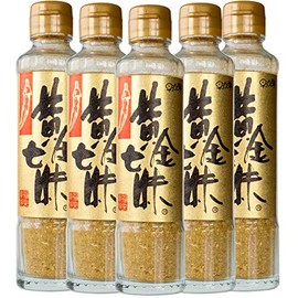 Golden Shichimi, 3.2 oz (90 g) x 5 bottles (golden shichimi), plenty of chili peppers (evolved shichimi peppers), pepper and garlic (we are particular about handmade), seasoning, Hayaikemine, Garlic mixed spice (mixed spices), Special Selection Shichimi 