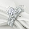 Newshe Engagement Wedding Ring Set for Women 925 Sterling Silver