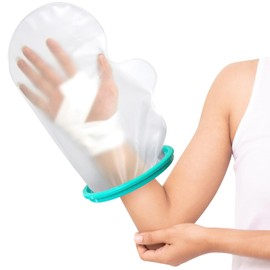 WenYa Adult Hand Cast Cover for Shower, Plaster Cast Waterproof Cover Hand with Sealing Ring, Reusable Cast Bandage Shower Protector for Hand Injured Adults Shower