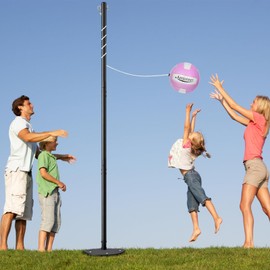 Arejonner Tetherball, 2 Pcs Tether Balls and Rope Set,Replacement Tetherball with Ball Pump for Adults Backyard Outdoors, Cyan & Green