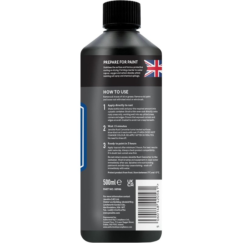 JENOLITE Rust Converter with Primer, 500 ml, Powerful Rust Converter