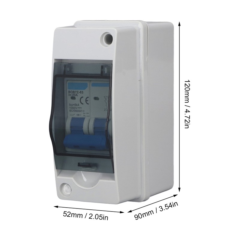 Circuit Breaker MCB PV Combiner Box Waterproof Disconnect Switch 1000V