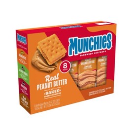 Munchies 🔵 New Munchies Real Peanut Butter Baked Cheddar Cheese Sandwich Crackers 11oz