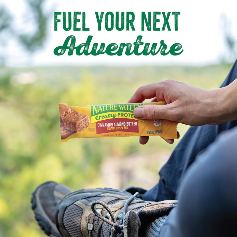 Nature Valley Creamy Protein Bars, Cinnamon Almond Butter, 10g Protein