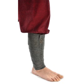 HEMAD Medieval Calf Wrap Set with Fibulas Made of Wool Felt Ochre