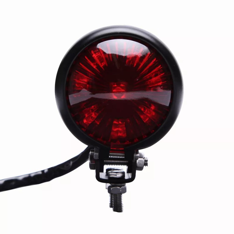 KEEPDSGN Bates Style Motorcycle Cafe Racer Chopper LED Brake Tail