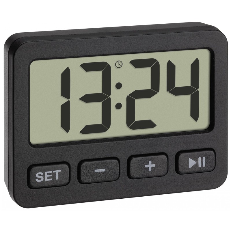 TFA Dostmann 60.2036 Mini Digital Alarm Clock Stopwatch Timer Ideal