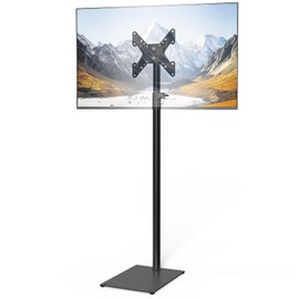 Babibobibibi TV Stand with Mount 70” Height Adjustable Tall TV Floor Stand 360°Swivel Universal Tiltable Monitor Floor Stand for 12 to 43 inch Flat Screen Bedroom Curved TVs Display Trolley Stand