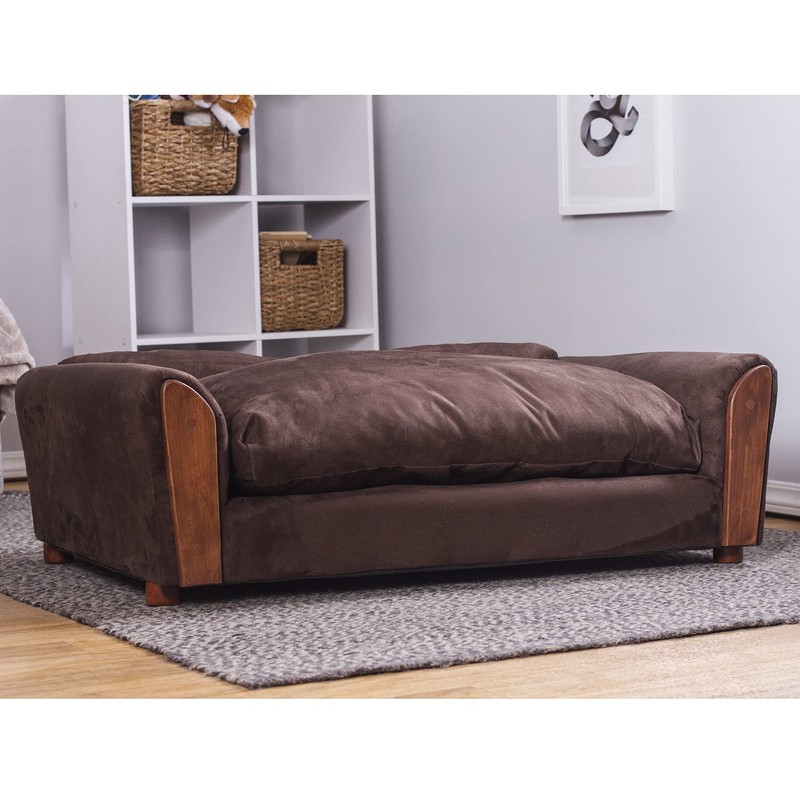 Moots VIP Microsuede Oak Pet Couch, Brown, Medium/Large