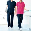 Amfamie Scrub Pants, Powder Stretch, Full Rubber, Non-See-through, Absorbent, Quick