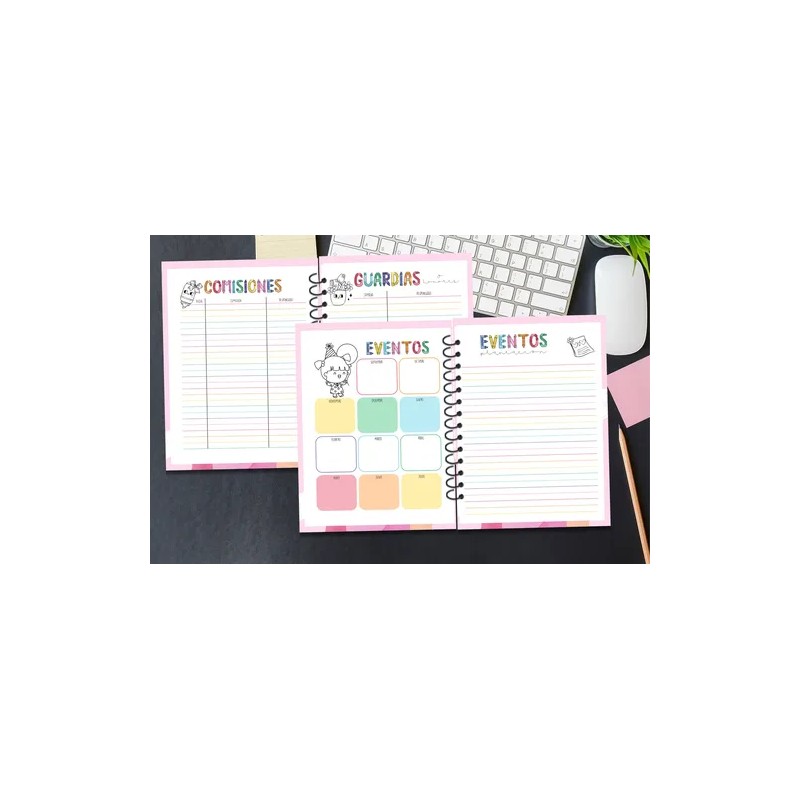 Agenda Directora Primaria/pree Personalizable 2026 Cute