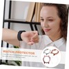 jojofuny 4pcs TPU Watch Protective Covers for Smartwatch Screen Protectors