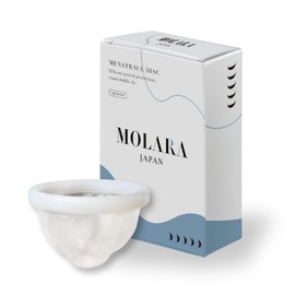 MOLARA（モララ）【公式】使い捨て 月経ディスク 生理用品【BPAフリー・国産】 2枚入り （お試しサイズ）59ml 量の多い日 寝ている時の伝漏れ 運動 キャンプ 旅行 サウナ 煮沸消毒の手間なし 衛生的 防災グッズ