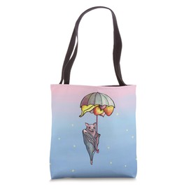 Cute Fruit Bat with Umbrella Fruit Basket Tote Bag