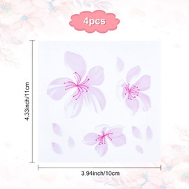 GORGECRAFT 4 Sheets Cherry Blossom Car Stickers and Stickers Reflective Stickers Waterproof Vinyl Car Exterior Decoration for SUV Truck Motorcycle Doors Walls Laptop