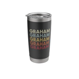 Graham Washington Graham WA Retro Vintage Text Stainless Steel Insulated Tumbler