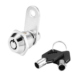Juego de 1 cerradura tubular con llaves, cerradura de cajón de 5/8 pulgadas con llave diferente, seguridad para cerradura de gabinete, archivos y cajones importantes