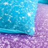 Holawakaka Kids Space Star Glitter Comforter Set Ombre Blue &