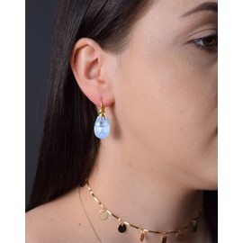 MŚ 1997 MENNICA ŚWIDNICKA Earrings 925 Silver with Necklace Women's Set – Gold-Plated 24 K – High-Quality Zircons – Jewellery Chain Women's Earrings Set with Necklace Ideal Gift Idea, Sterling Silver,