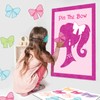 EDLMKM Pin The Bow Party Games for Kids, Pink Princess