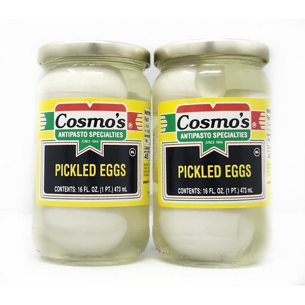 2 Pack of White Pickled Eggs 16oz Antipasto Specialties since