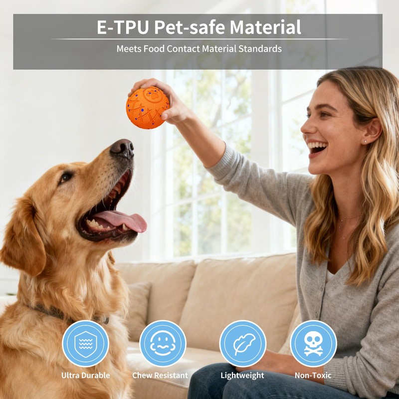 hipibbo Interactive Dog Toys Dog Ball, Durable Motion Pet Toys