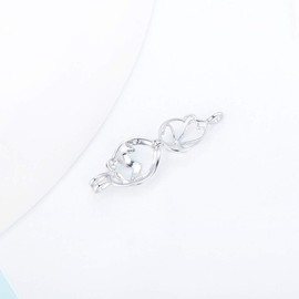 LGSY Sterling Silver Mother Heart Cage Pendants Crafting Charm for DIY Necklace Bracelet Jewelry Making