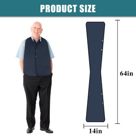 TaoTazon Adult Bib Scarf Washable and Reusable Dining Clothing Protector Adult Bib for Elderly (Dark Blue)