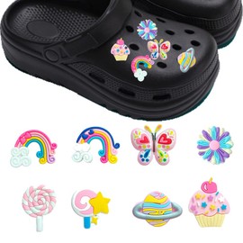 Shoe Pin Shoe Charms, PVC Cartoon Clog Charms for Children and Adults, Hole Shoes Soft Rubber Shoe Buckles, Removable Shoe Accessories, Clog Shoe Decoration, DIY Bracelet, Bags, Gift, Plastic