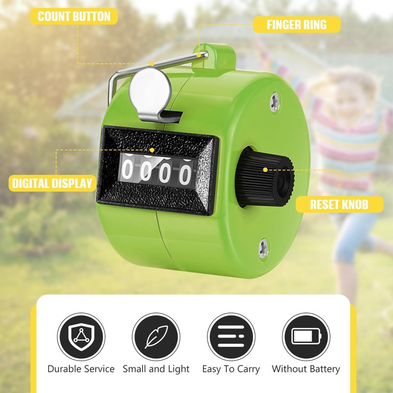 TOODOO 6 Pack Hand Tally Counter 4 Digit Mechanical Palm